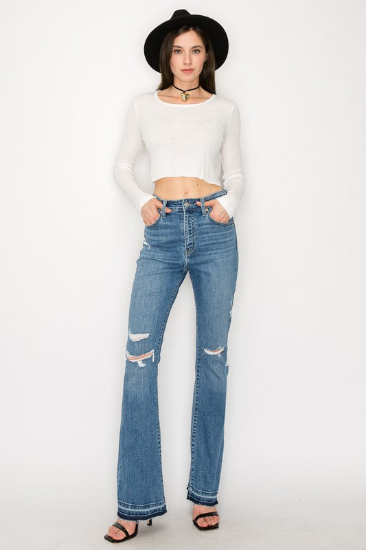 High Rise Skinny Bootcut with Release Hem Jeans - [product_category], Minx Boutique-Southbury