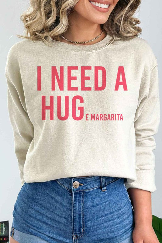 I NEED A HUGE MARGARITA GRAPHIC SWEATSHIRT, Minx Boutique-Southbury, [product tags]