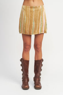  Coffee Printed Low Waist Mini Skirt - [product_category], Minx Boutique-Southbury