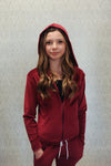 Girls Velour Long Sleeve Zip Up Hoodie - [product_category], Minx Boutique-Southbury