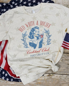  Stars Red White and Boujee Cocktail Graphic Tee, Minx Boutique-Southbury, [product tags]