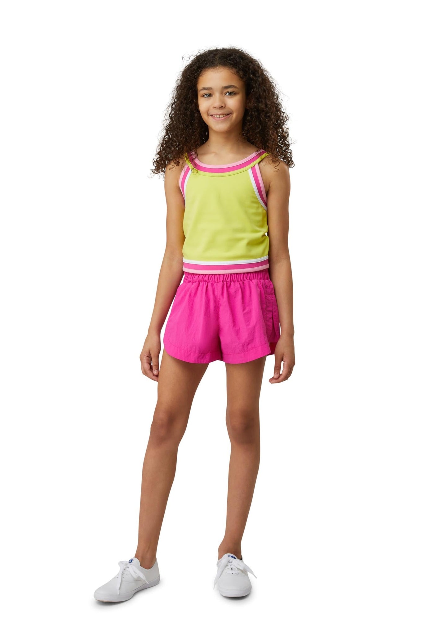 Habitual Girl Neon Contrast Trim Tank Top 7/8 Top