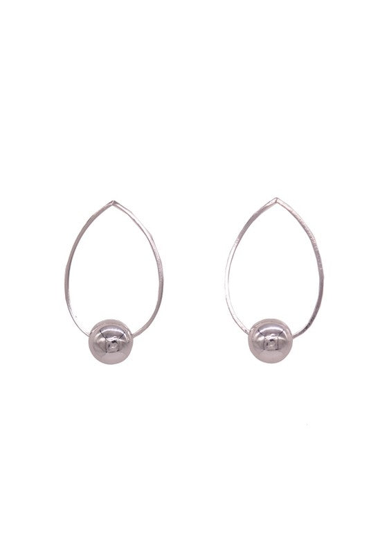 OVAL DROP SIMPLE HOOP EARRING - [product_category], Minx Boutique-Southbury