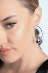 OVAL DROP SIMPLE HOOP EARRING - [product_category], Minx Boutique-Southbury