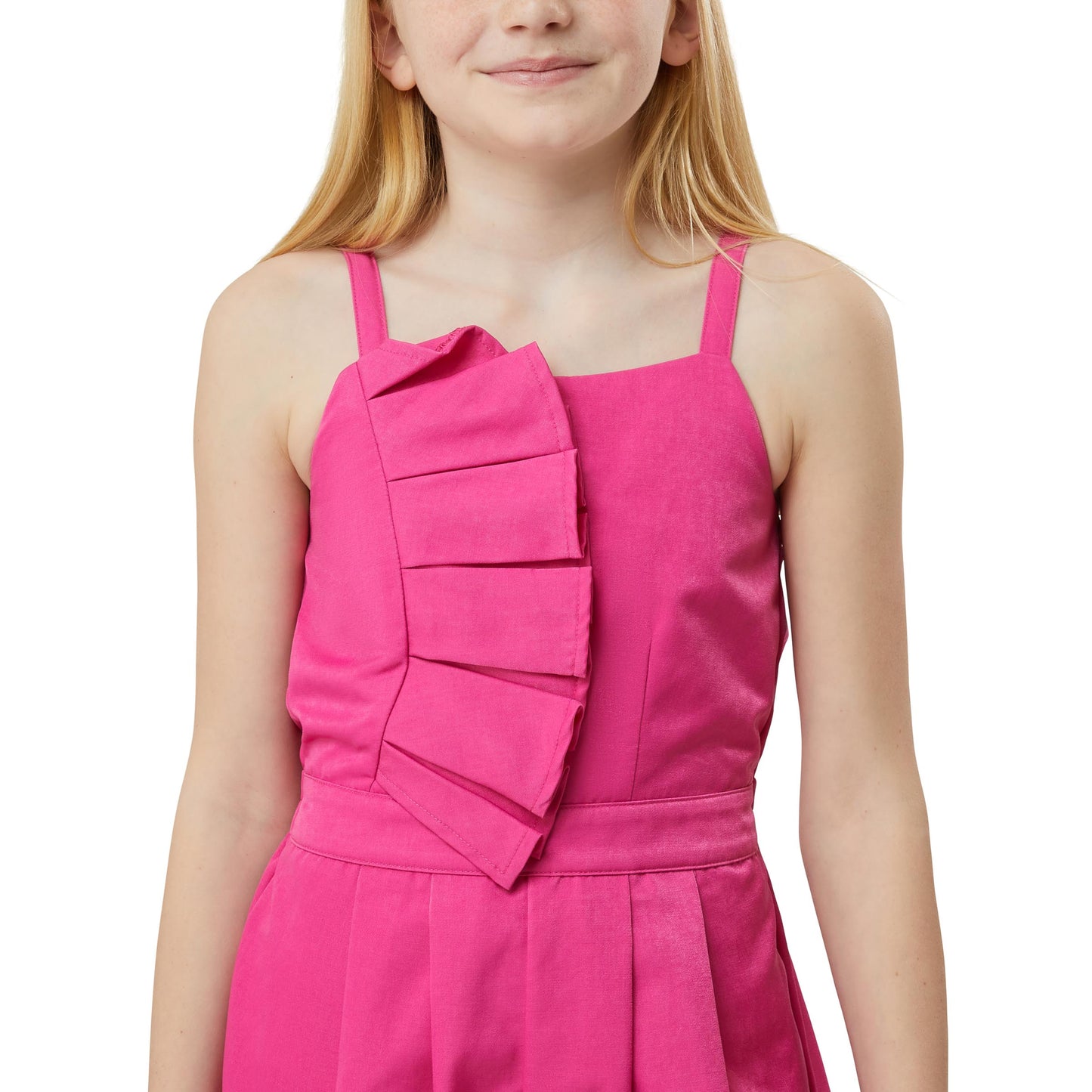 Habitual Girl Fuchsia Pleated Romper Romper