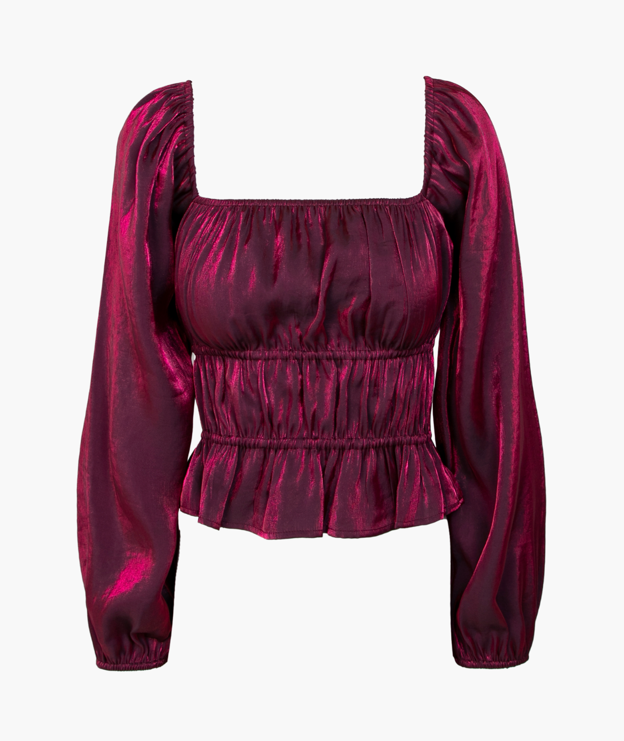 Adelyn Rae Bloodstone Peplum Blouse