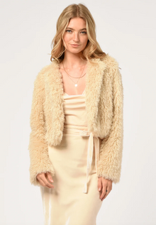  Thalia  Ivory Faux Fur Cropped Coat by Adelyn Rae - [product_category], Minx Boutique-Southbury