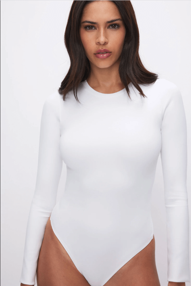 Good American White Scuba Bodysuit