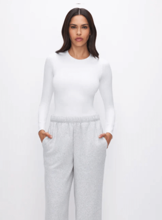 Good American White Scuba Bodysuit