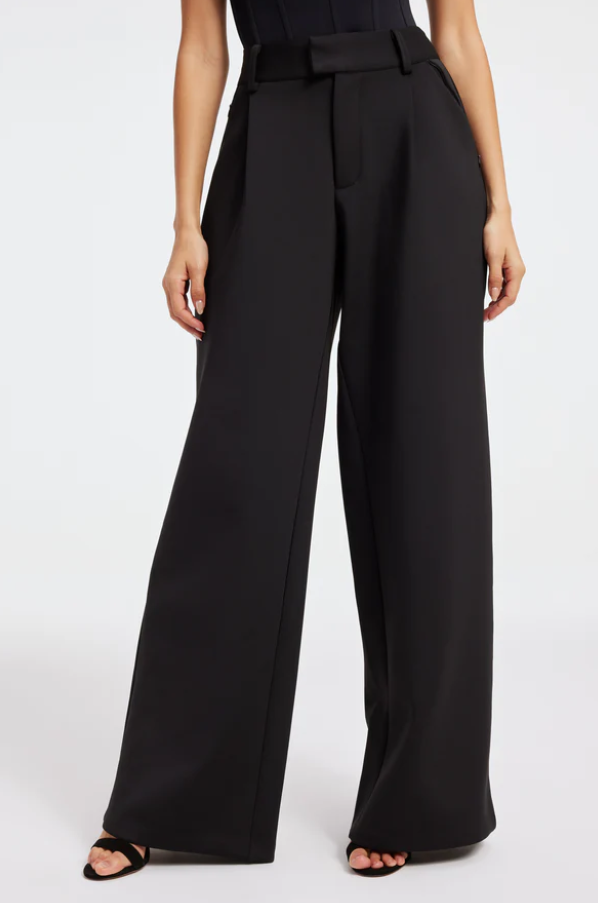 Good American Black Scuba Trouser