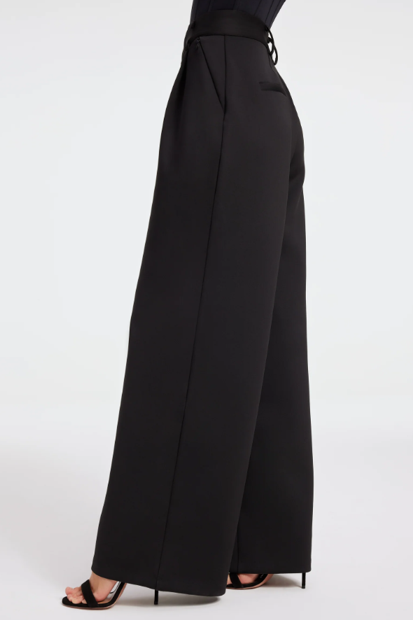 Good American Black Scuba Trouser