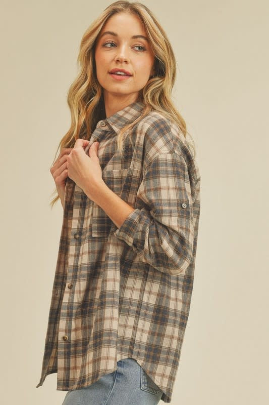 Button Down Plaid Shirt Shirt