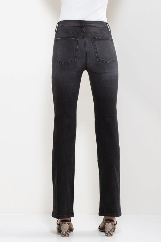 Sneak Peek High Rise Slim Bootcut Jeans with Knee Slits