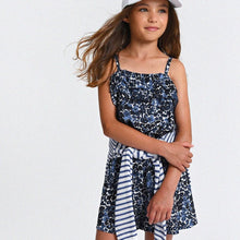  Girls Navy Floral Shorts Romper - [product_category], Minx Boutique-Southbury