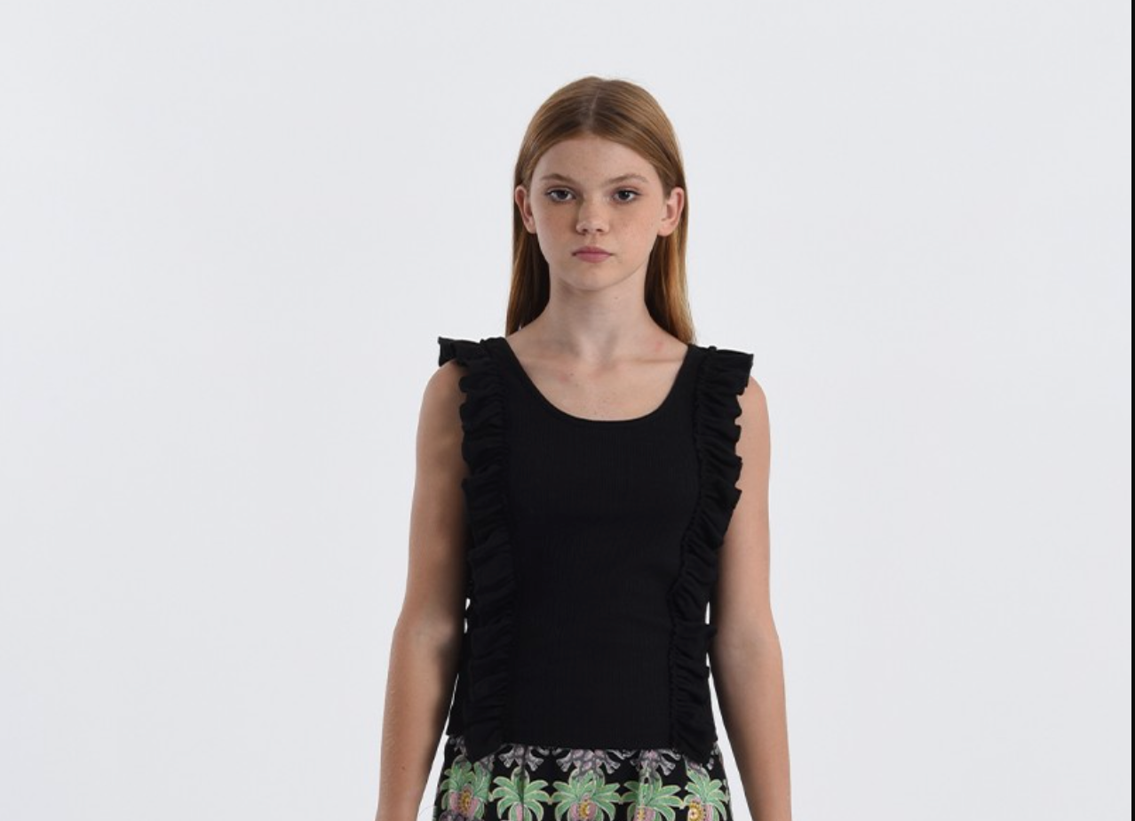 Girls Ruffled Tank Top - Mollly Bracken Shirt