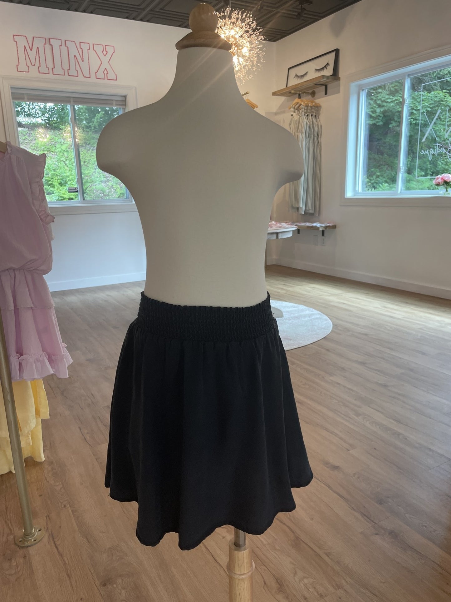 Bella Dahl Girl Black Smocked Skirt skirt