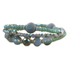 3 single strand crystal bracelet in Sea Blue, Collette