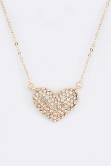  Crystal Heart Pendant Necklace Set, Minx Boutique-Southbury, [product tags]
