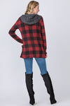 Buffalo Plaid Hooded Cardigan - [product_category], Minx Boutique-Southbury