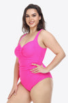 Plus Size Sleeveless Plunge One-Piece Swimsuit, Minx Boutique-Southbury, [product tags]