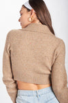WIDE COLLAR CROPPED CARDIGAN - [product_category], Minx Boutique-Southbury