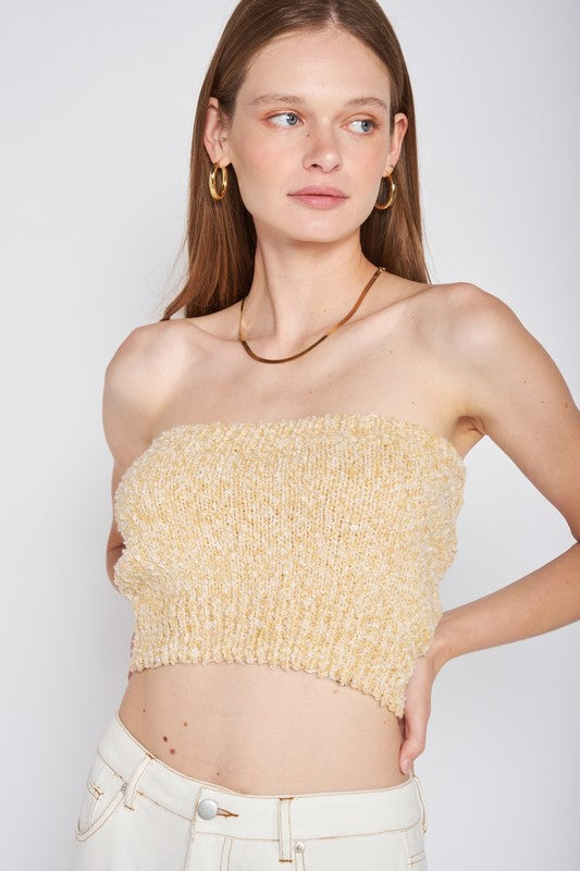 ELASTIC WAISTBAND FRINGED TUBE TOP - [product_category], Minx Boutique-Southbury