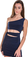GIRLS ONE SHOULDER TIE SIDE DRESS - [product_category], Minx Boutique-Southbury