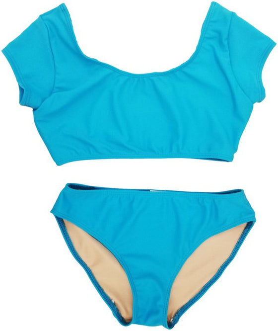 Girls Short Sleeve 2-piece Bathing suit - Online Only - [product_category], Minx Boutique-Southbury
