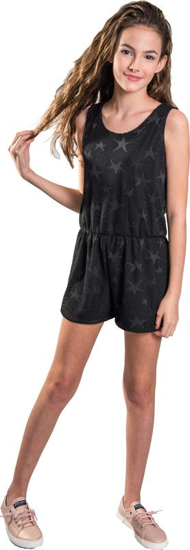 Girls Star Lace Tank Romper - Online Only - [product_category], Minx Boutique-Southbury