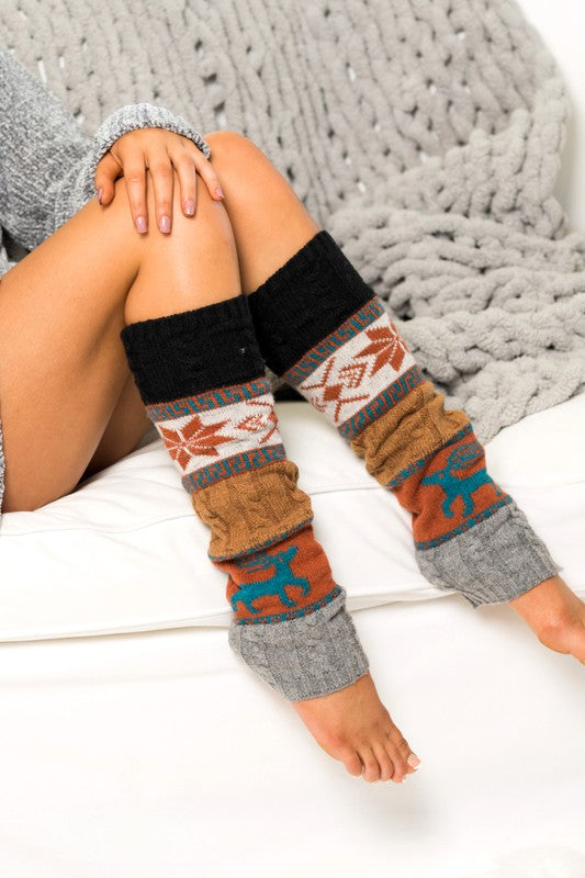 Nordic Snowflake Leg Warmers -Online Only - [product_category], Minx Boutique-Southbury