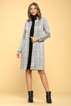 Plus Size Plaid Open Coat, Minx Boutique-Southbury, [product tags]