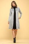 Plus Size Plaid Open Coat, Minx Boutique-Southbury, [product tags]