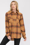 Boyfriend Fit Checker Plaid Flannel Long Sleeve - Online Only - [product_category], Minx Boutique-Southbury