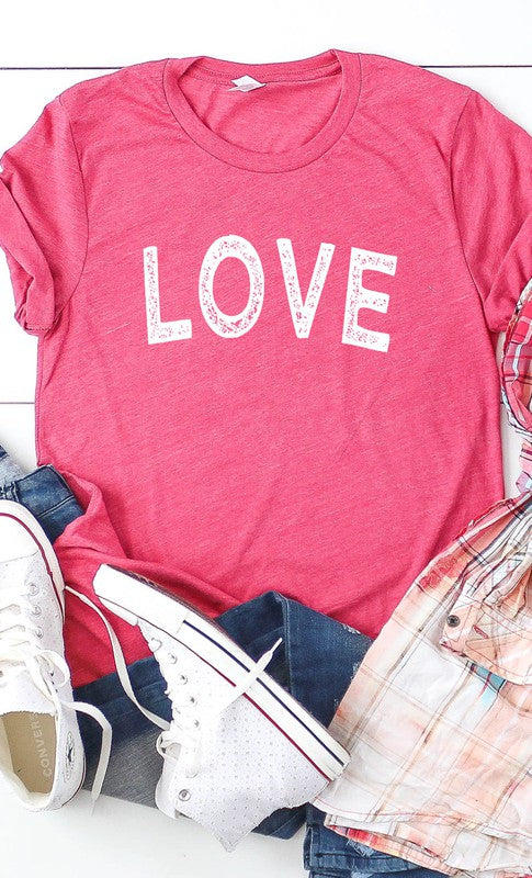 Distressed Love Graphic Tee PLUS - [product_category], Minx Boutique-Southbury