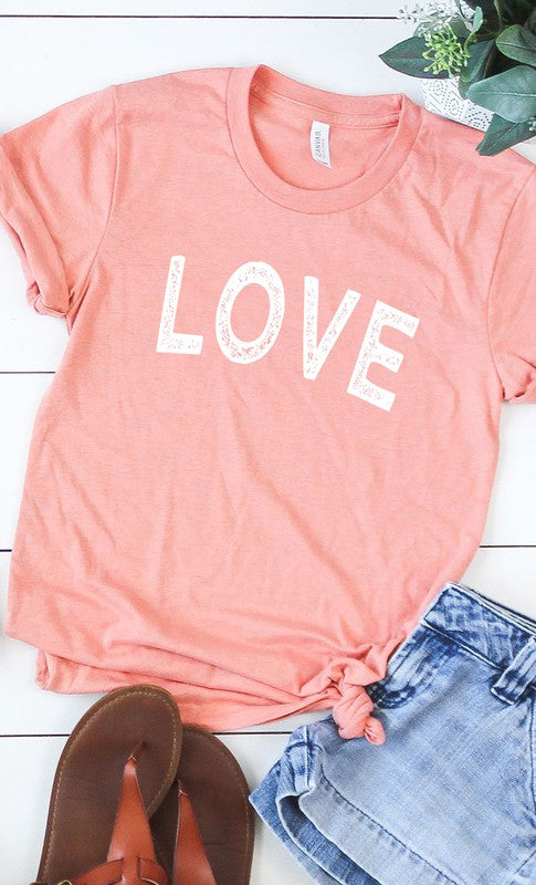 Distressed Love Graphic Tee PLUS - [product_category], Minx Boutique-Southbury