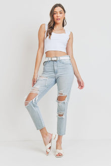  JBD High Rise Destroyed Girlfriend Jean - [product_category], Minx Boutique-Southbury