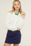 Ivory Cropped Teddy Sweater Cardigan - [product_category], Minx Boutique-Southbury