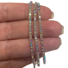 3 single strand iridescent rhinestone bracelets, Minx Boutique