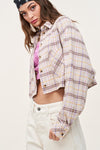 Neutral Plaid Cropped Button Down - [product_category], Minx Boutique-Southbury