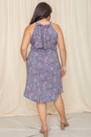 Plus Floral Halter Top Midi Dress - [product_category], Minx Boutique-Southbury