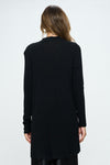 Black Brushed Knit Draped Cardigan with Cashmere Feel, Minx Boutique-Southbury, [product tags]