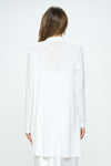 White Brushed Knit Draped Cardigan with Cashmere Feel, Minx Boutique-Southbury, [product tags]