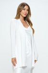 White Brushed Knit Draped Cardigan with Cashmere Feel, Minx Boutique-Southbury, [product tags]