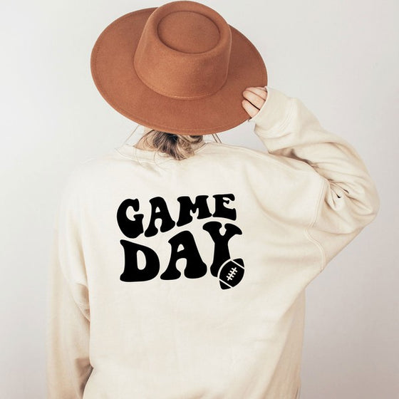 Game Day Football Front & Back Sweatshirt - [product_category], Minx Boutique-Southbury