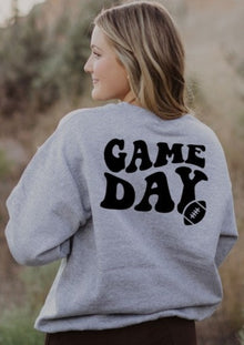  Game Day Football Front & Back Sweatshirt - [product_category], Minx Boutique-Southbury