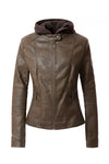 Women's Faux Leather Jacket - [product_category], Minx Boutique-Southbury