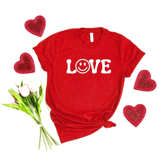 Love Smile Short Sleeve Graphic Tee - [product_category], Minx Boutique-Southbury