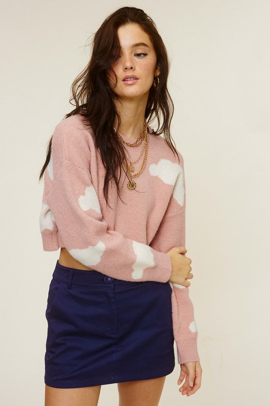 Pink Leia Cropped Cloud Sweater sweater