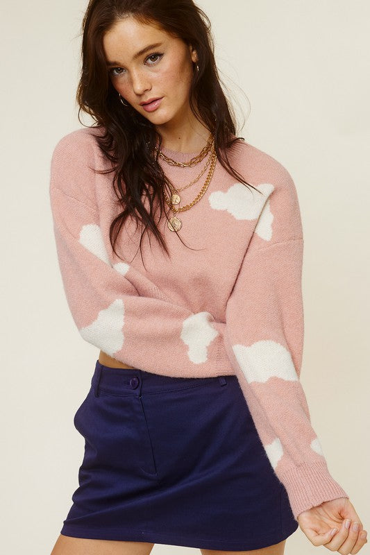 Pink Leia Cropped Cloud Sweater sweater