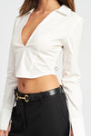 DEEP V NECK CROPPED TOP - [product_category], Minx Boutique-Southbury